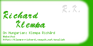 richard klempa business card