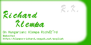 richard klempa business card